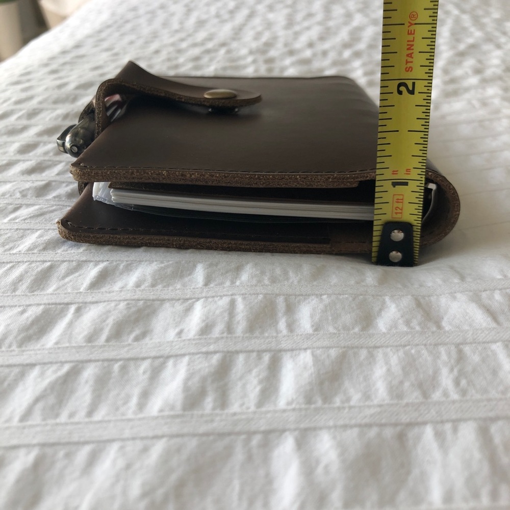 Genuine leather A6 planner with card slips - Picture 12 of 13